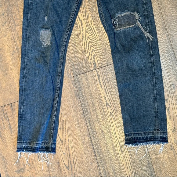Levi's Orange Tab Jeans 27 x 27 505C Distressed  Medium Wash Grunge Punk Slim - Picture 4 of 16